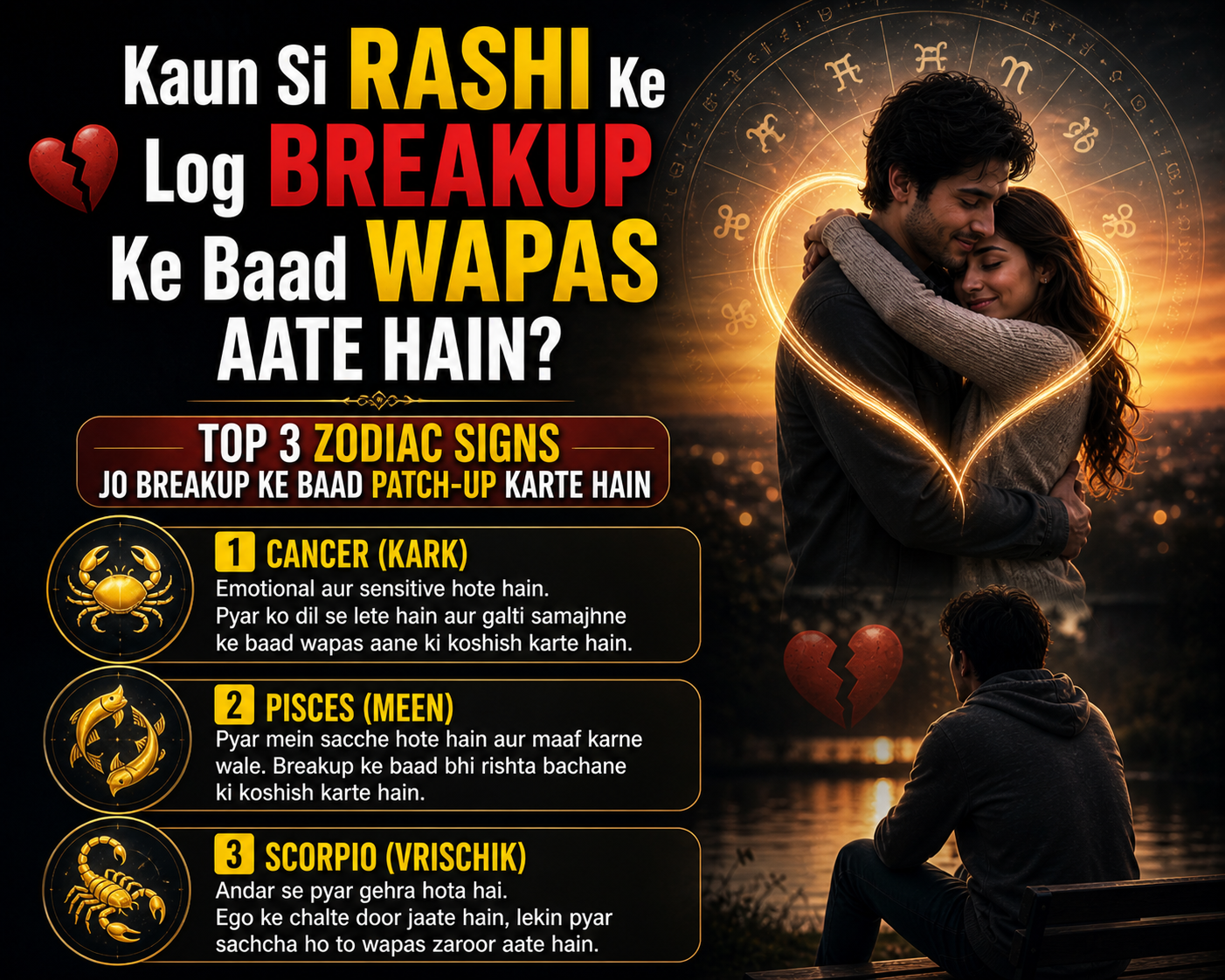 Rashis That Return After Breakups: Cancer, Taurus, Pisces | NakshMarg