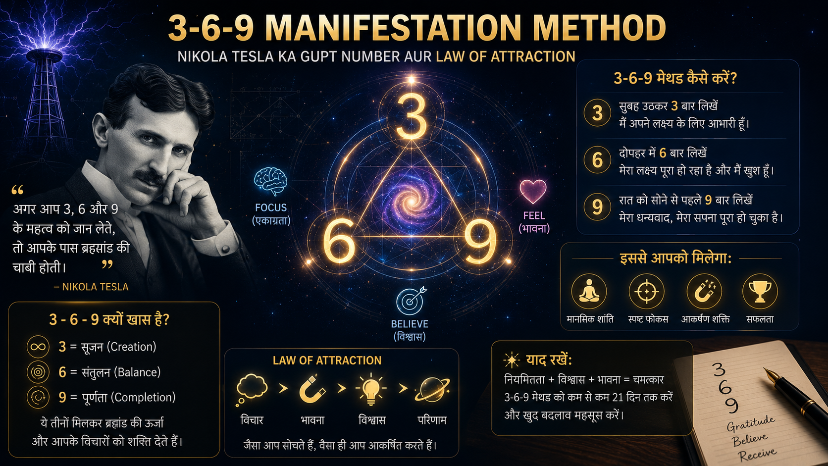3-6-9 Manifestation Method: Unveiling Tesla's Secret | NakshMarg